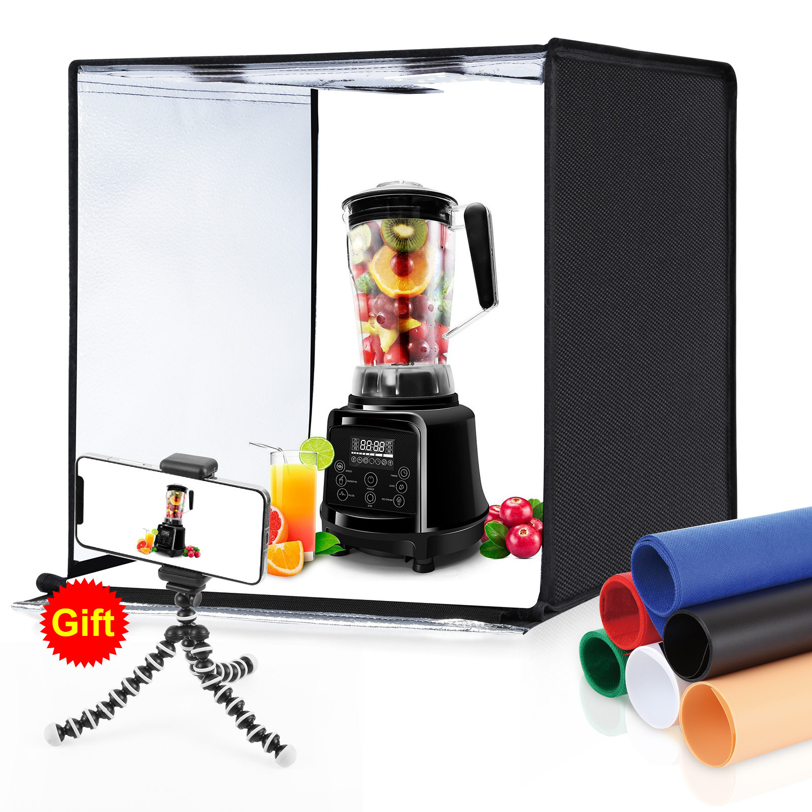 Photography Video Lighting Kit - PULUZ 60cm Photo Studio Light Box