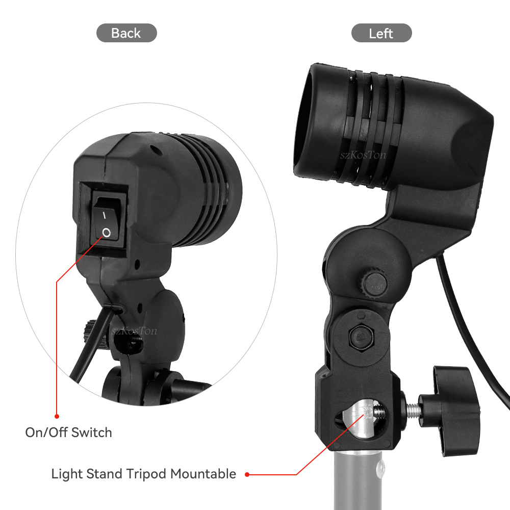 Single Head Bulb Holder E27 So – обзор и цена Photography Video Lighting Kit