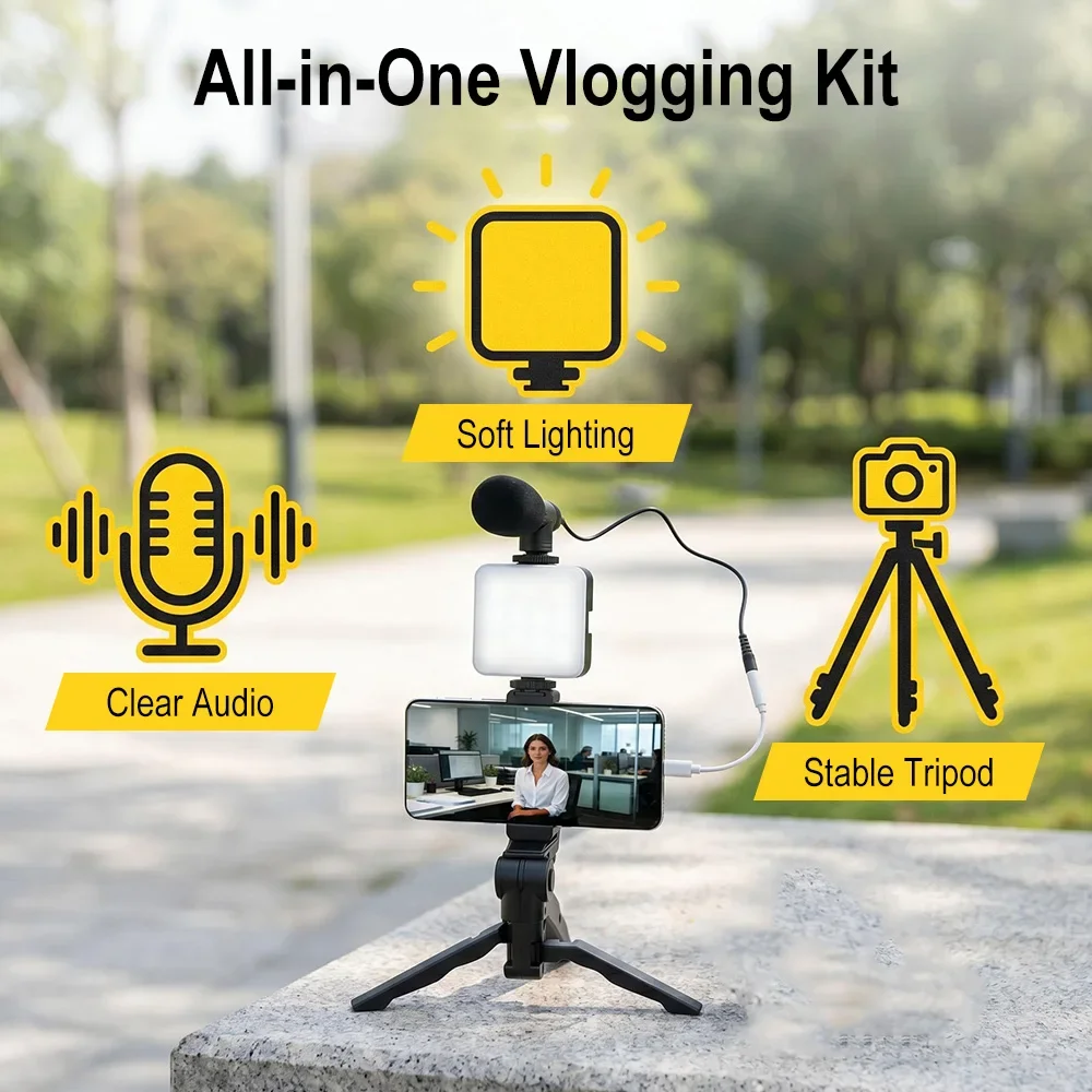 Smartphone Vlogging Kit Led Vi – обзор и цена Photography Video Lighting Kit