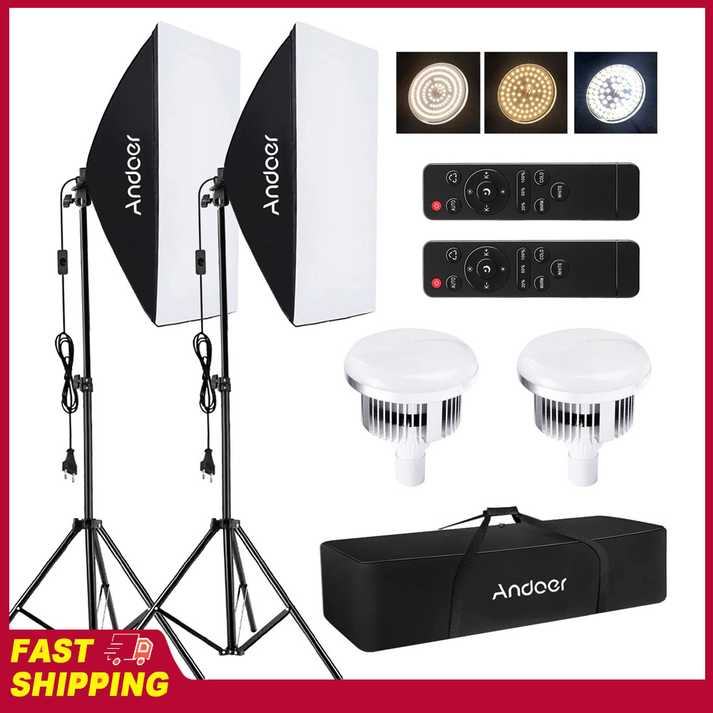 Andoer Softbox Lighting Set St – обзор и цена Photography Video Lighting Kit