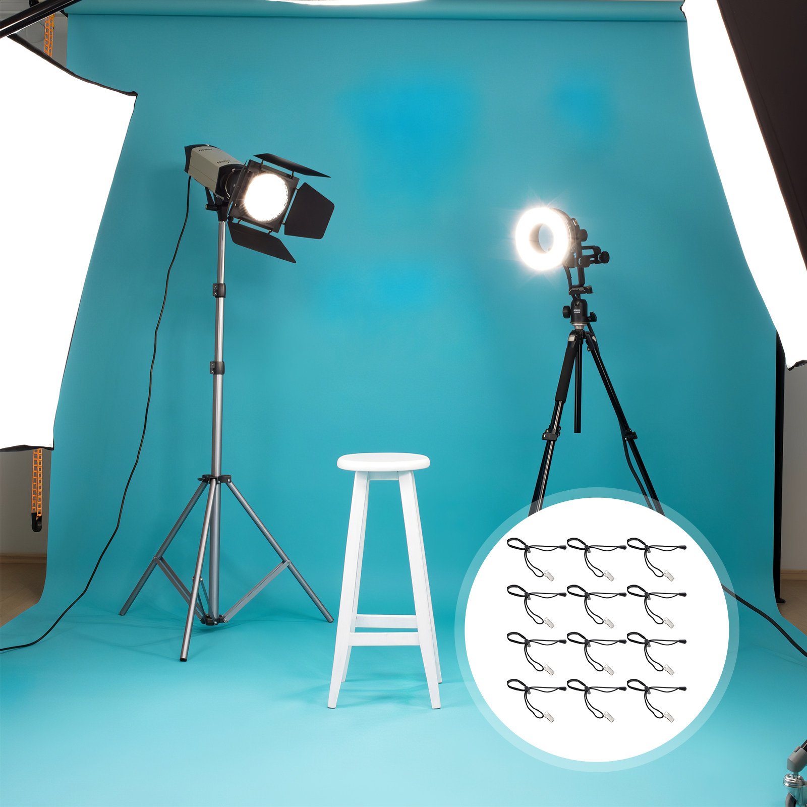 12Pcs Studio Background Clips  – обзор и цена Photography Studio Lighting Set Up