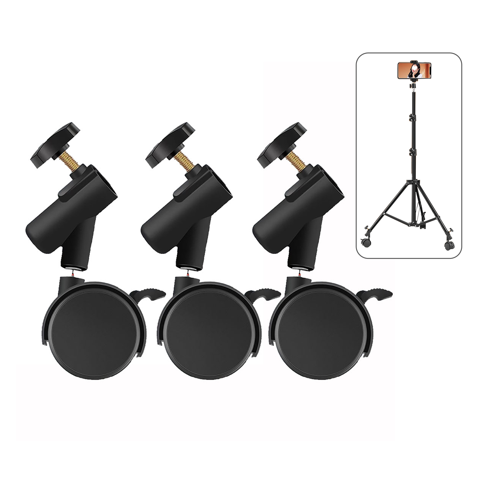 3pcs/set Flexible  Casters Whe – обзор и цена Photography Video Lighting Kit