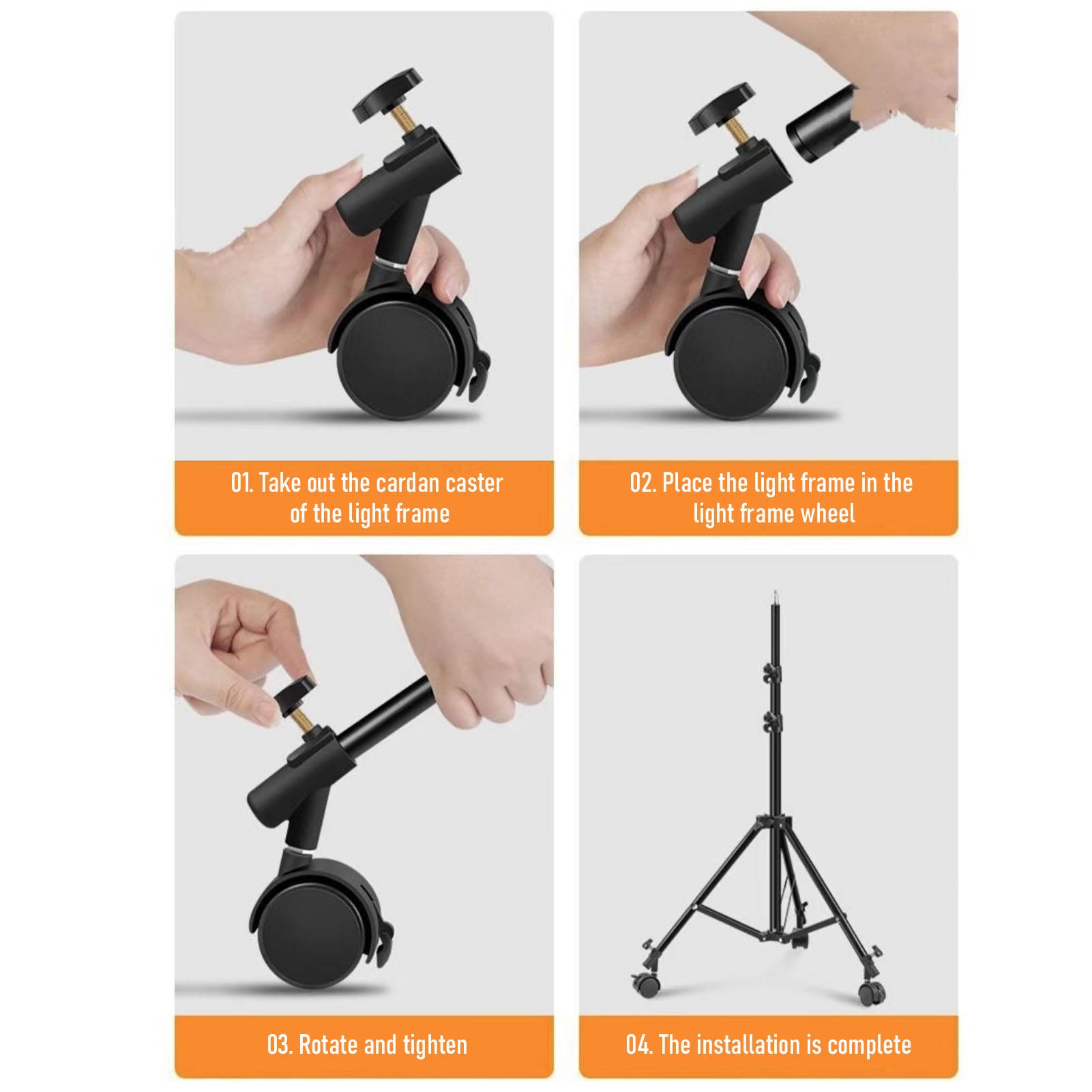 3pcs/set Flexible  Casters Whe – обзор и цена Photography Video Lighting Kit