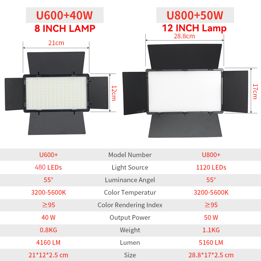 U800 U600 LED Photo Studio Vid – обзор и цена Photography Video Lighting Kit